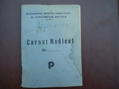 CARNET MEDICAL 1947 foto