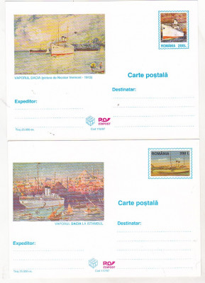 bnk cp Set 2 carti postale necirculate Vaporul Dacia foto