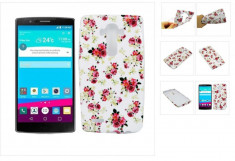 husa LG G4 silicon cu buchet trandafiri MODEL 2015 !! foto