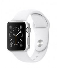 Apple Watch Sport 42mm | Carcasa aluminiu | Curea sport alba foto