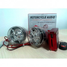 Sistem Boxe Cu MP3 Player Si Kitt Alarma Pentru Motociclete foto