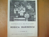 Rodica Marinescu catalog expozitie pictura 1969 Bucuresti sala Magheru