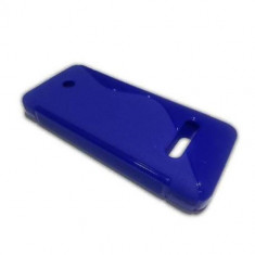 Husa Protectie Spate OEM S-Line Silicon albastra pentru Nokia Asha 301 foto