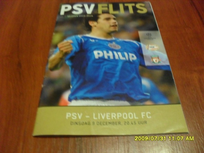 program PSV Eindhoven - Liverpool