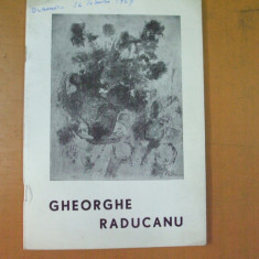 Gheorghe Raducanu catalog expozitie pictura 1969 Bucuresti galeria Magheru