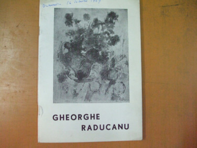 Gheorghe Raducanu catalog expozitie pictura 1969 Bucuresti galeria Magheru foto