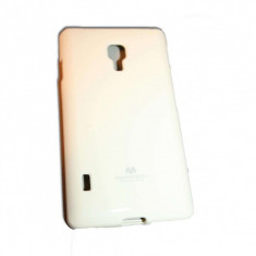 Husa Protectie Spate GOOSPERY Jelly Silicon alba pentru LG Optimus L7 II P710 foto