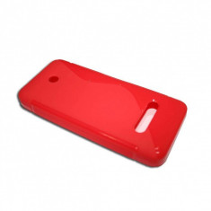 Husa Protectie Spate OEM S-Line Silicon rosie pentru Nokia Asha 301 foto