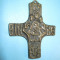 Crucifix Vintage bronz 1970 IISUS HRISTOS- Ich bin bei euch-Eu sant cu tine.