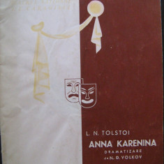 Program teatru stagiunea 1960 - Anna Karenina / Teatrul National IL Caragiale