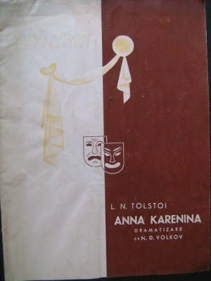 Program teatru stagiunea 1960 - Anna Karenina / Teatrul National IL Caragiale foto