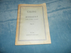 GRIEG - KONZERT PARTITURI foto