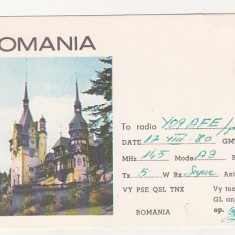 bnk cp Romania CP QSL 1980 - Sinaia - Castelul Peles