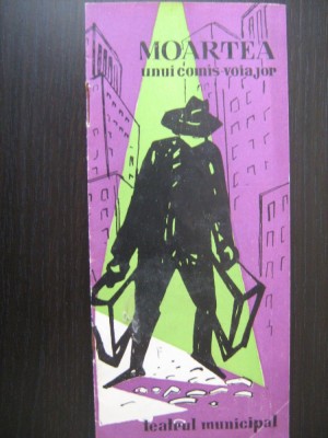 Program teatru stagiunea 1955 - Moartea unui comis voiajor /Teatrul Municipal foto