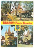 % carte postala (ilustrata)-BRASOV-Poarta Ecaterina, Circulata, Printata