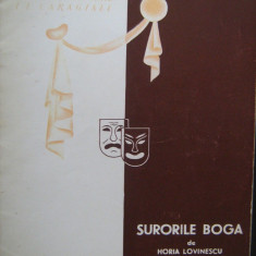 Program teatru stagiunea 1960 - Surorile Boga / Teatrul National IL Caragiale