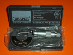Micrometru de exterior, Draper Expert, PM025, 0-25 mm. foto