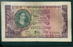 Africa de Sud 10 Pounds 1955 P#99 foto