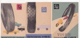 Bnk cp Romania set 9 CP QSL circulate - Romanian Tyres, Circulata, Printata