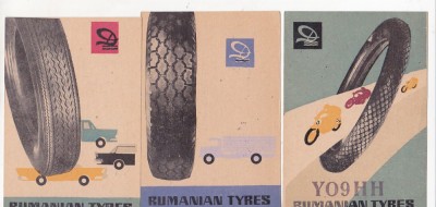 bnk cp Romania set 9 CP QSL circulate - Romanian Tyres foto