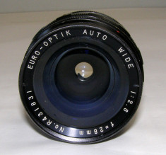 Obiectiv Euro-Optik Wide 28mm 1:2.8 montura Canon C pentru reparat foto