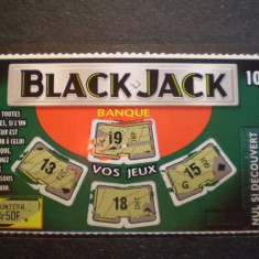 BILET LOTERIE - BLACK JACK - FRANTA - FOLOSIT .