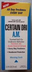 CERTAIN DRI A.M. - Roll-ON 74mL - Antiperspirant de zi - Import SUA foto