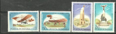 Romania 1982 - AVIATIE AVIOANE SI MONUMENTE AUREL VLAICU, serie mnh AA59 foto