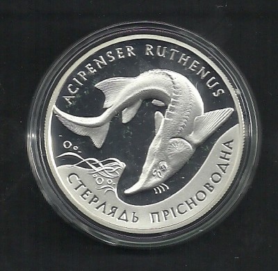 UCRAINA 10 HRIVNE GRIVNE 2012 Ag 31,1g FLORA &amp;amp; FAUNA : CEGA , PROOF Certificat foto