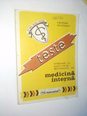 Teste medicina interna &amp;ndash; Cristian Munteanu foto