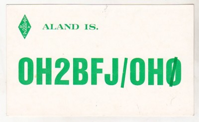 bnk cp Aland Island CP QSL 1968 foto