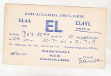 Bnk cp Liberia CP QSL 1961, Circulata, Printata