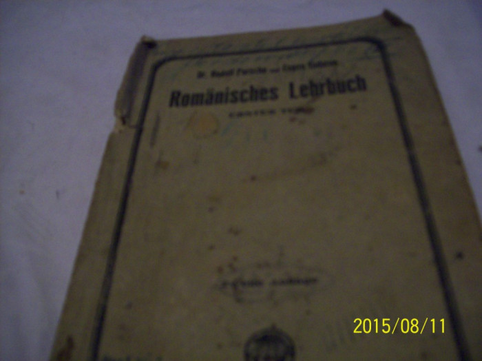 carte de lb. romana- lb. germana 1922