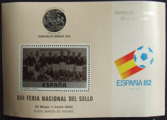 SPANIA 1982 - FOTBAL, 1 S/S NEOBLITERATA - E3309 foto