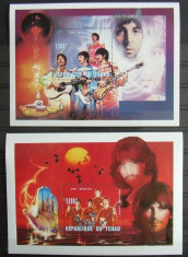 TCHAD 1996 - THE BEATLES, 2 S/S NEOBLITERATE - E3174 foto