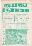 Program meci fotbal PETROLUL PLOIESTI - SOIMII IPA SIBIU 20.06.1982