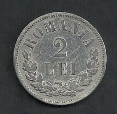 ROMANIA 2 LEI 1875 [1] AG , livrare in cartonas foto