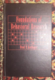 Foundations of behavioral research / Fred. N. Kerlinger cartonata