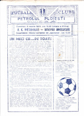 Program meci fotbal PETROLUL PLOIESTI - DINAMO BUCURESTI 06.03.1988 foto