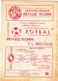 Program meci METALUL PLOPENI - CS TIRGOVISTE 07.12.1980