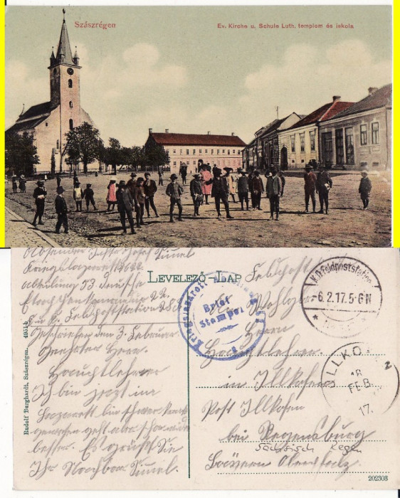 Reghin ( Mures ) - rara, cenzura militara.