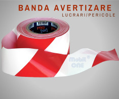 Banda avertizare lucrari/pericole foto