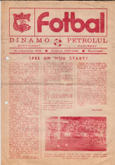 Program meci fotbal DINAMO BUCURESTI - PETROLUL PLOIESTI 18.10.1986 foto