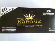 OFERTA ! Tuburi tigari KORONA 5 x 550 BUC. = 2750 BUC ! PRET 6,8 LEI CUTIA !! foto