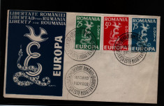 1958 exil europa FDC foto