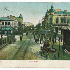 760 - BRAILA, street and Market - old postcard - used - 1907
