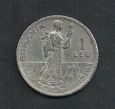 ROMANIA 1 LEU 1910 ARGINT [2] foto