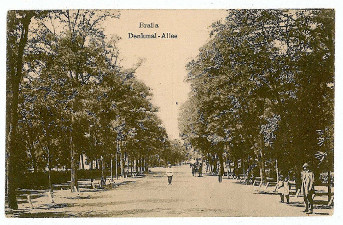 2058 - BRAILA, Park, Romania - old postcard, CENSOR - used - 1918