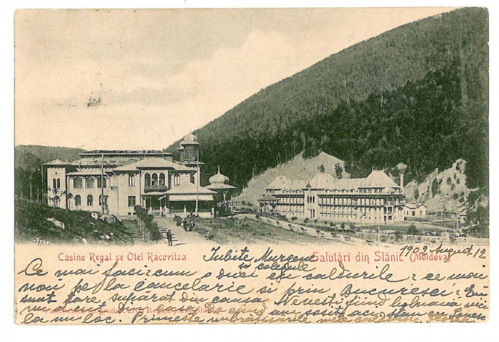 2051 - SLANIC MOLDOVA, Bacau, Cazinoul Regal - old postcard - used - 1902