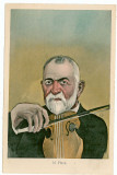 656 - NICOLAE FLEVA, violin music - old postcard - unused, Necirculata, Printata